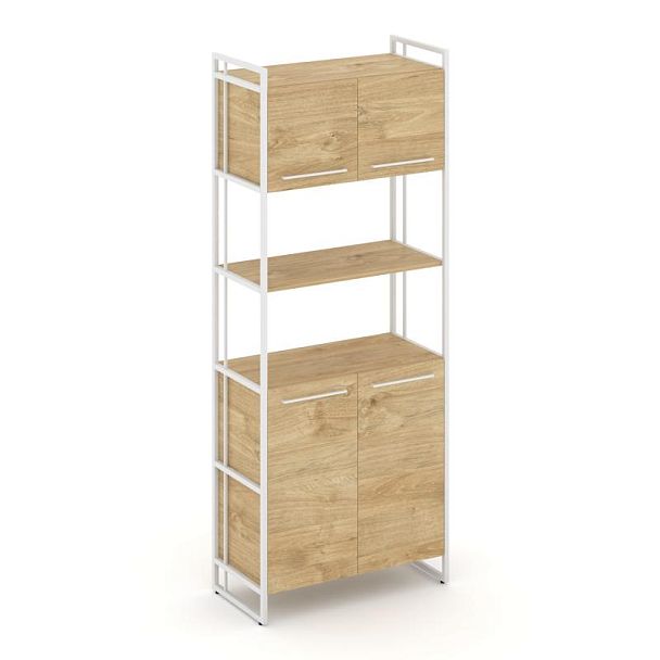 Rift Шкаф 5 ниш широкий RF.SS-53 Тиквуд Светлый/Металл Белый 798*396*2010 - Вид 1