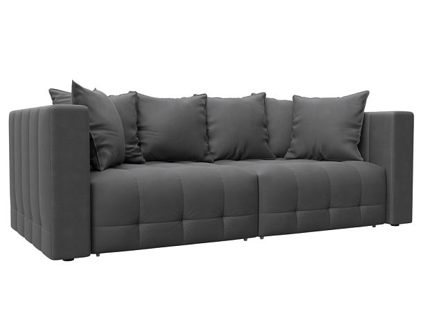 Диван прямой Лига-052 НПБ Замша серый - Вид 1