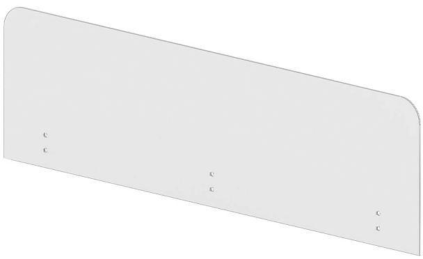 Экраны для столов "Настольные защитные экраны «Лайт»"  ПК-ЛТ-ЭКР110Х33-В2-76 белый - Вид 1
