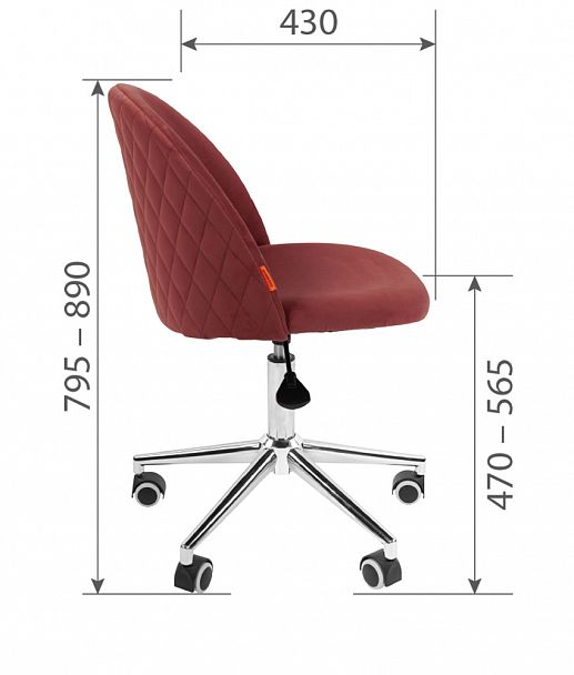 Кресло CHAIRMAN HOME 118, ткань велюр, голубой - Вид 6