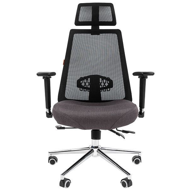 Офисное кресло CHAIRMAN 535 LUX, ткань/сетка, черный/серый - Вид 2
