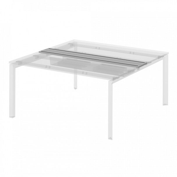 Двойной кабель-канал с щеткой и держателем "Тандем Премиум"  ПК-ТНП-ККЩ160/ДЖЭ18-В1-07 серый - Вид 1