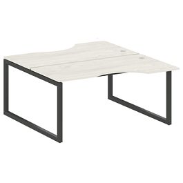 Metal System Quattro Р. ст. криволинейная на О-образном м/к 50БО.РАС-СА-2.1 Дуб наварра/Антрацит металл 1600*1835*750 - Фото предпросмотра