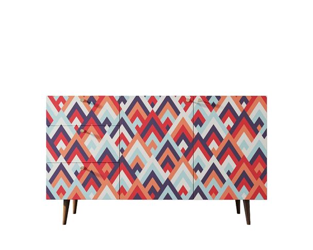 Комод Berber с двумя дверками и ящиками принт 2 арт BB17/Print_02 - Вид 1