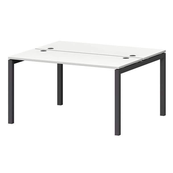 Бенч двойной на металлокаркасе СМС2-П-18К.120.Пр50 Белый/Антрацит 1800x1236x750 Смарт - Вид 1