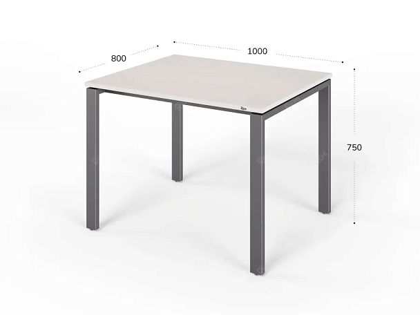 ЛАЙТ / LIGHT RLG015-10x8 Прямоугольный стол 100x80x75 Дуб Молочный - Вид 2