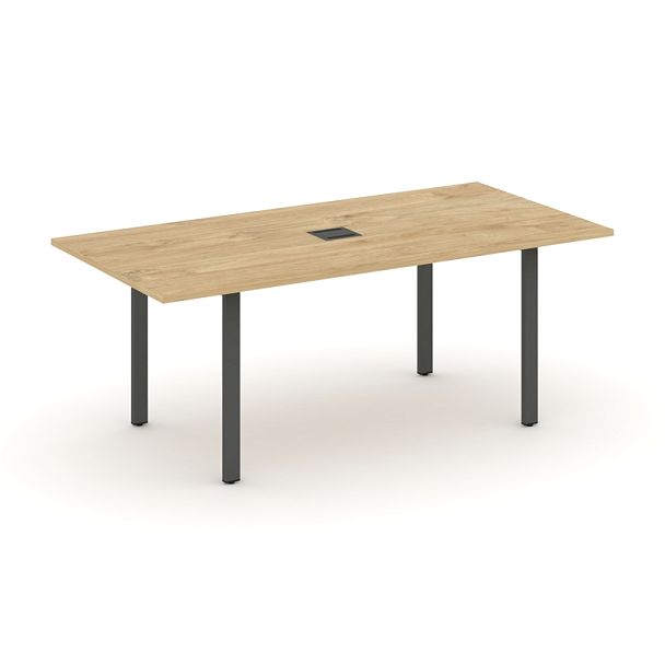 Style Project Direct Direct Стол переговорный SN-6P.SPRG-198 Тиквуд Светлый/Металл Антрацит 1980*980*750 - Вид 1