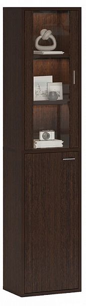 Шкаф-витрина Домино СУ(ш1в2)+1ФГ+1ФС Венге - Вид 2