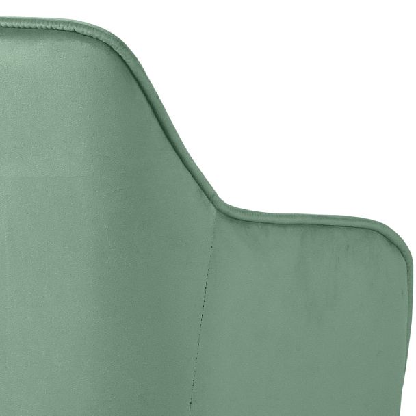 Барное поворотное кресло Мони К, Confetti aquamarine/черный - Вид 10