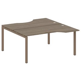 Metal System Quattro Р. ст. криволинейная на П-образном м/к 50БП.РАС-СА-2.1 Вяз/Мокко металл 1600*1835*750 - Фото предпросмотра