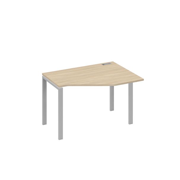 Стол эргономичный правый "Техно" на металлокаркасе UNO A4 А4 Б1 052 БП дуб скандинавский / металлокаркас серый - Вид 1