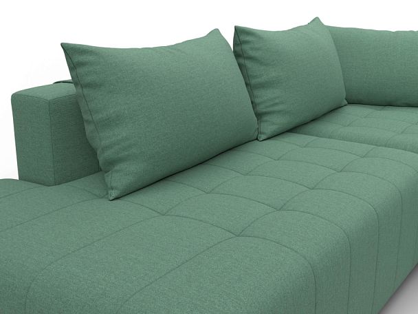 Диван угловой Лига-103 НПБ угол правый Рогожка зеленый - Вид 4