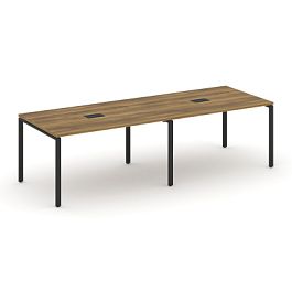 Concept Стол переговорный (2 столешницы) CN.PRG-023 Сандал Янтарный/Металл Черный 2760*980*750 - Фото предпросмотра