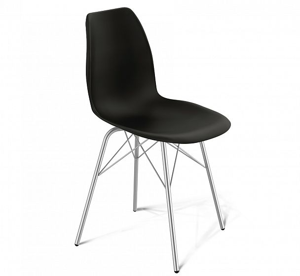 Стул Sheffilton SHT-ST29/S64 на металлокаркасе черный/хром лак - Вид 2