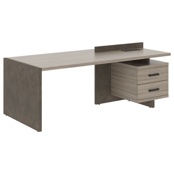 Стол СФ-531302 Дрифтвуд \Бетон чикаго тем\Графит 2200х961х840 WOOD&STONE - Вид 1