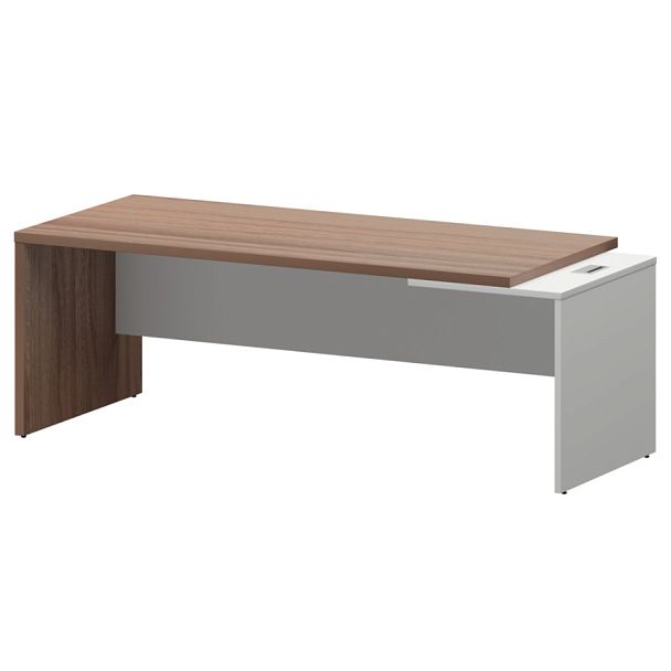 Стол руководителя правый KZ-22R Темный шимо/Белый 2200x900x750 Кортез - Вид 1