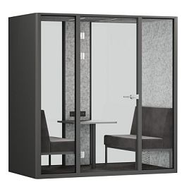 SoundCube RV QUATTRO з/с-стекло  SDC-2.2-GL Антрацит/Зимний Лес/Черный/Антрацит/Прозрачный/Серый 2200*1470*2278 - Фото предпросмотра