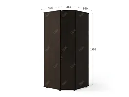 UNITY PШ-06Г ВЕНГЕ Угловой шкаф закрытый 800х800х1966 - Фото предпросмотра