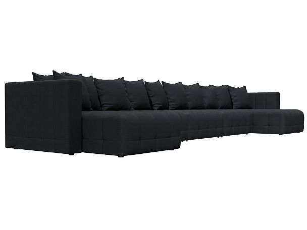 Диван П-образный Лига-052 НПБ МегаЛонг Замша серый - Вид 3