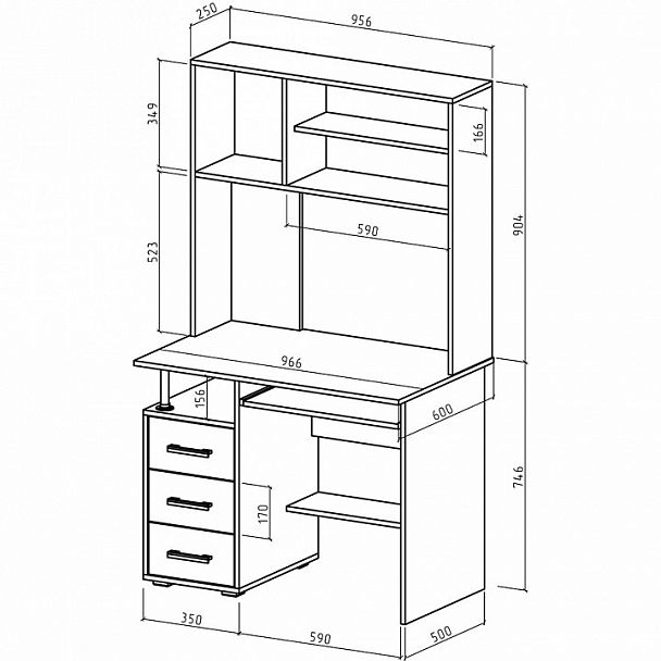 Стол компьютерный Амбер-16 - Вид 2