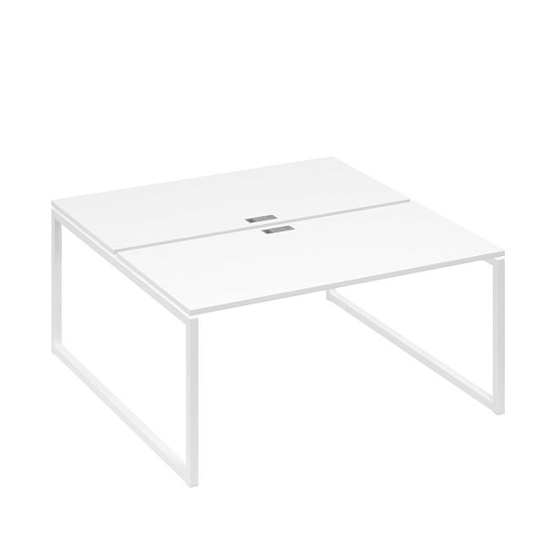 Станция (2х160) рабочая на каркасе QUATTRO A4 А4 Б4 178 БП белый премиум / металлокаркас белый - Вид 1