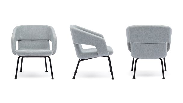 Кресло Atlantis с низкой спинкой на металлических ножках (Atlantis art. D40H) - Вид 3