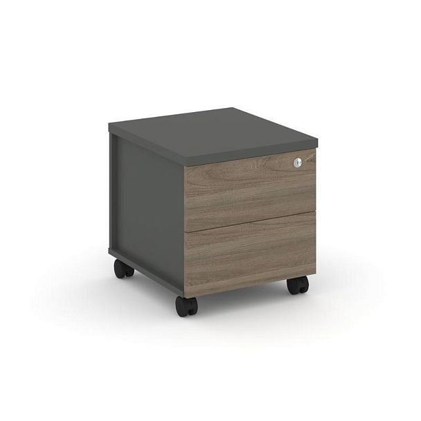 Стайл Проджект Тумба мобильная з/с ЛДСП SN.TM-005 Антрацит/Антрацит/Вяз Благородный 416*460*437 - Вид 1