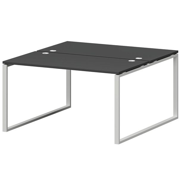 Бенч двойной на металлокаркасе СМС2-О-16К.149.Пр25 Графит/Белый 1600x1496x750 Смарт - Вид 1