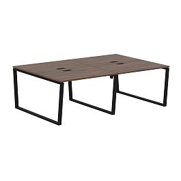 Стол 4-х местный EVWST 2316 Дуб Денвер тёмный/Черный 2326х1606х750 EDIS - Фото предпросмотра