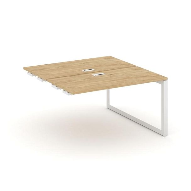 Style Project Next Стол-приставка к опор. элем. SN-59O.DPRS-022 Тиквуд Светлый/Металл Белый/Белый Заглушка 1180*1632*750 - Вид 1