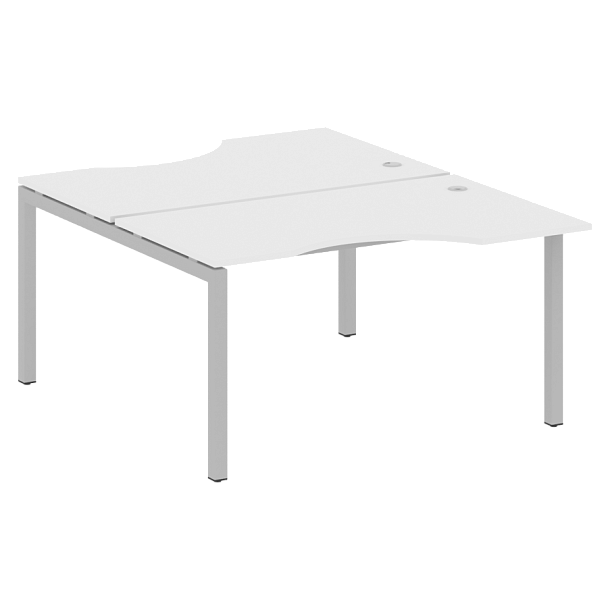 Metal System Quattro Р. ст. криволинейная на П-образном м/к 50БП.РАС-СА-2.2 Белый/Серый металл 1400*1835*750 - Вид 1