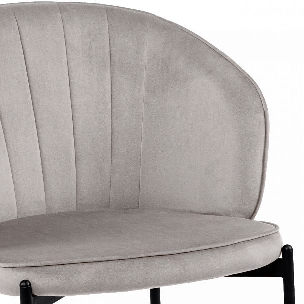 Стул кухонный Миэль светло-серый велюр/черный - Вид 8