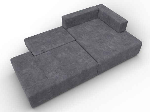 Диван угловой Лига-103 НПБ угол правый Велюр серый - Вид 8