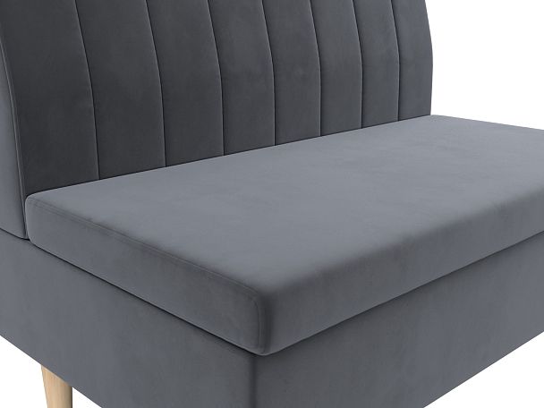 Диван прямой Мини Велюр серый - Вид 3