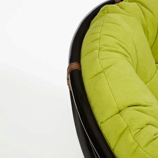 Кресло-качалка Папасан/Papasan (W 23/01 B) /с подушкой/Antique brown (античный черно-коричневый) - Вид 4