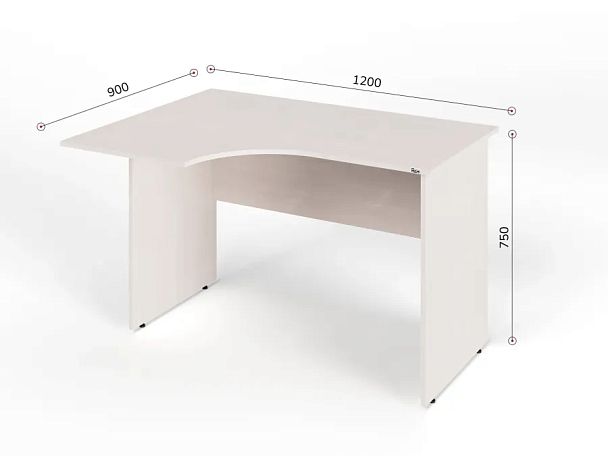 ЛАЙТ / LIGHT RLG004-12x9L Угловой стол 120x90x75 Дуб Молочный - Вид 5