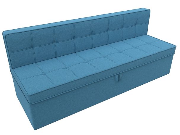 Диван кухонный прямой Техас Рогожка голубой - Вид 5