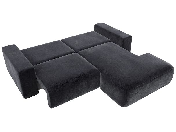 Диван угловой Лига-036 НПБ Классик правый угол Велюр серый - Вид 9