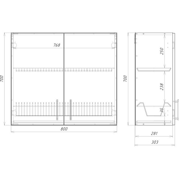 Шкаф для посуды - Вид 2