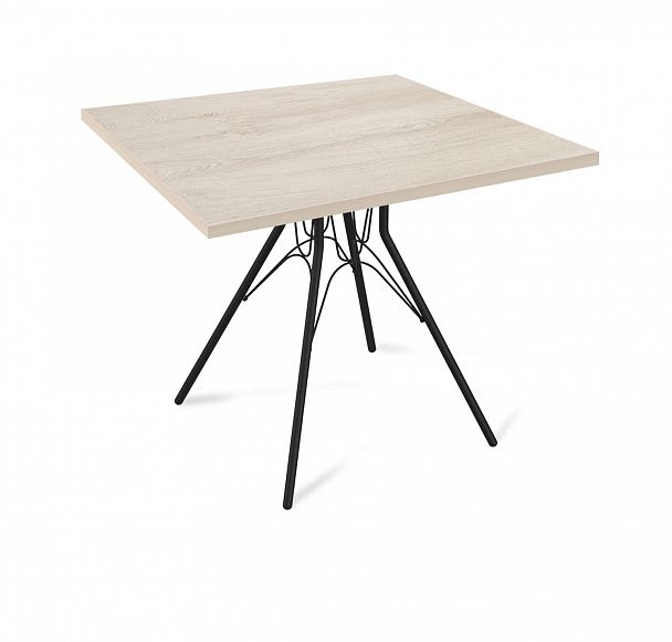 Стол Sheffilton SHT-TU34-P/80/80 ЛДСП черный муар/дуб беленый - Вид 1