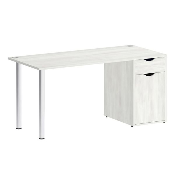 Home Office Стол письменный VR.SP-3-158.1 Снежная патина/Хром опоры 1580*720*750 - Вид 1