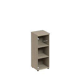 Шкаф средний узкий со стеклянной прозрачной дверью Патриот ПТ 967 дуб скандинавский - Фото предпросмотра