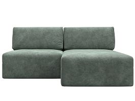 Диван угловой модульный Лига-060 НПБ угол универсальный Велюр зеленый - Фото предпросмотра