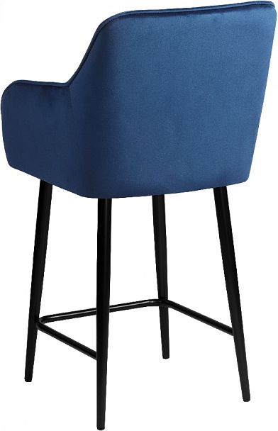 Полубарное поворотное кресло Мони К, Confetti blue/черный - Вид 6