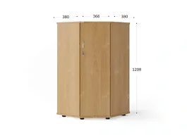 UNITY PШ-80 БУК Угловой шкаф закрытый 620х620х1208 - Фото предпросмотра