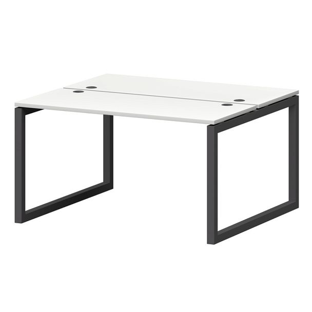 Бенч двойной на металлокаркасе СМС2-О-16К.120.Пр50 Белый/Антрацит 1600x1236x750 Смарт - Вид 1