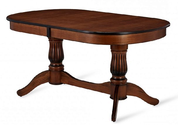 Стол деревянный раздвижной Кайнс 160(200,240)х100х76 Античный орех с черной патиной - Вид 3