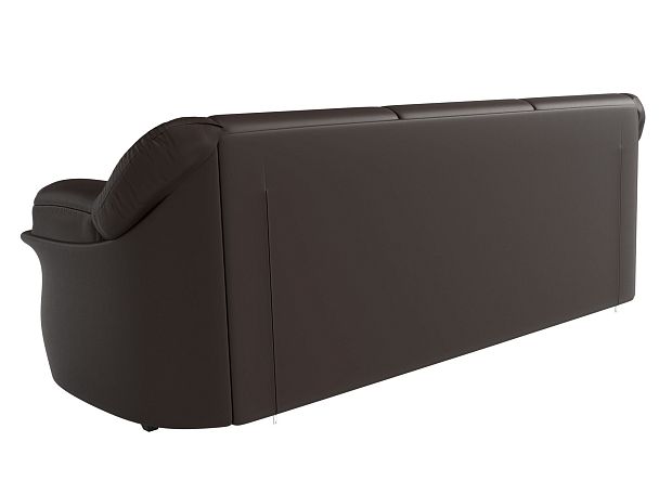 Диван прямой Карнелла (полностью экокожа коричневая) - Вид 6