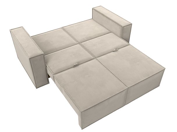 Диван прямой Куба мини Микровельвет бежевый - Вид 10