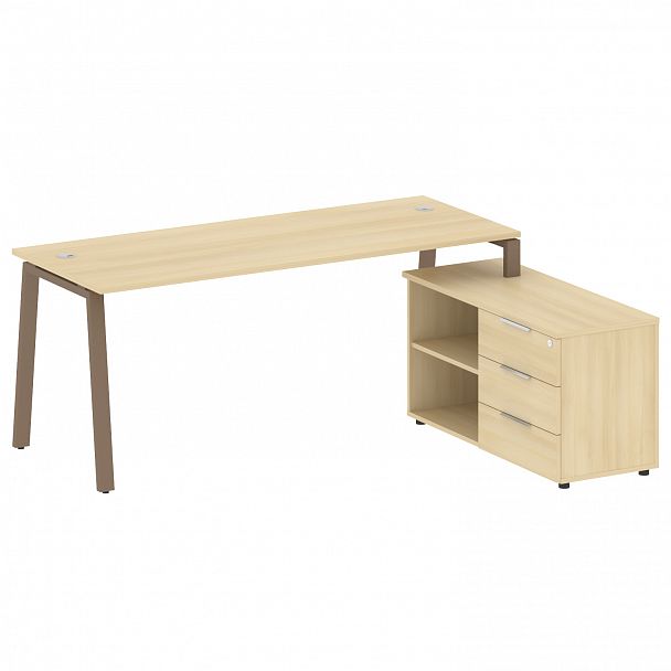 Рабочая станция "Metal System" БА.РС-СТС-2.5 акация/мокко - Вид 1